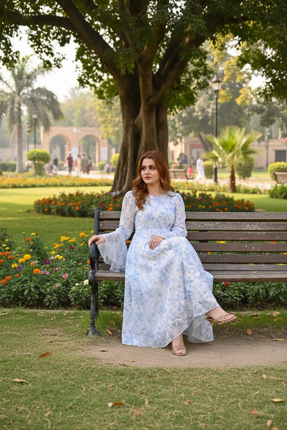 Silk and Saffron Audra Floral Long Dress